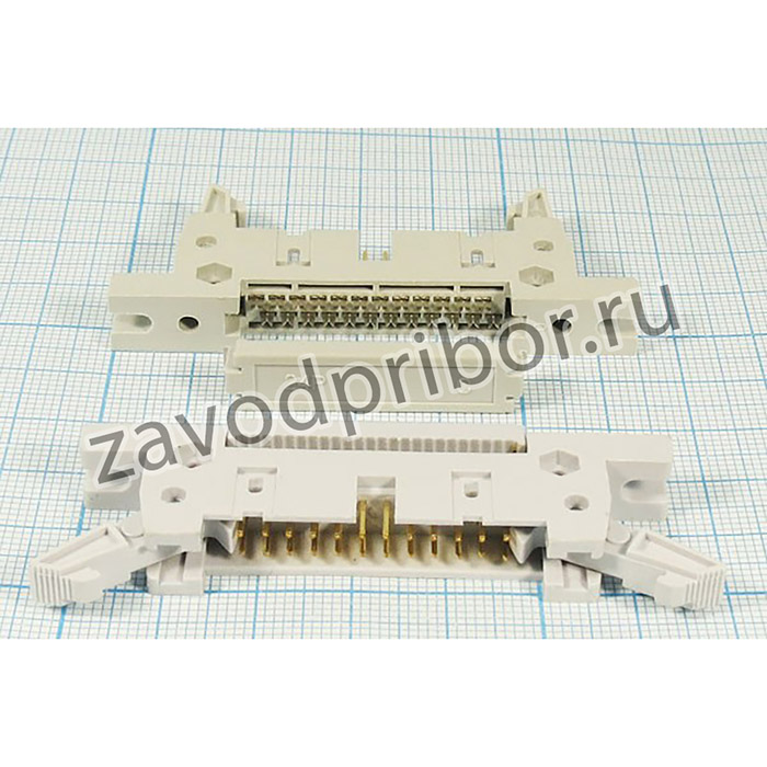 Разъем (IDC) IDCM-24MS вилка, шаг P2.54x2.54, контакты 24P, на шлейф, IDCM-24MS