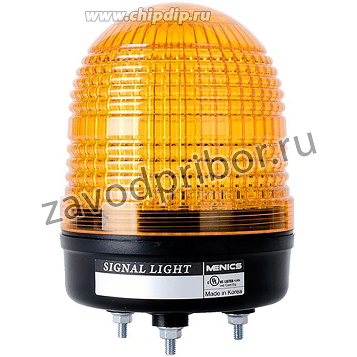 MS86L-B02-Y 24VAC/DC cветосигнальная светодиодная лампа диаметром 86 мм (цвет желтый, постоянное/мигающее, зуммер)