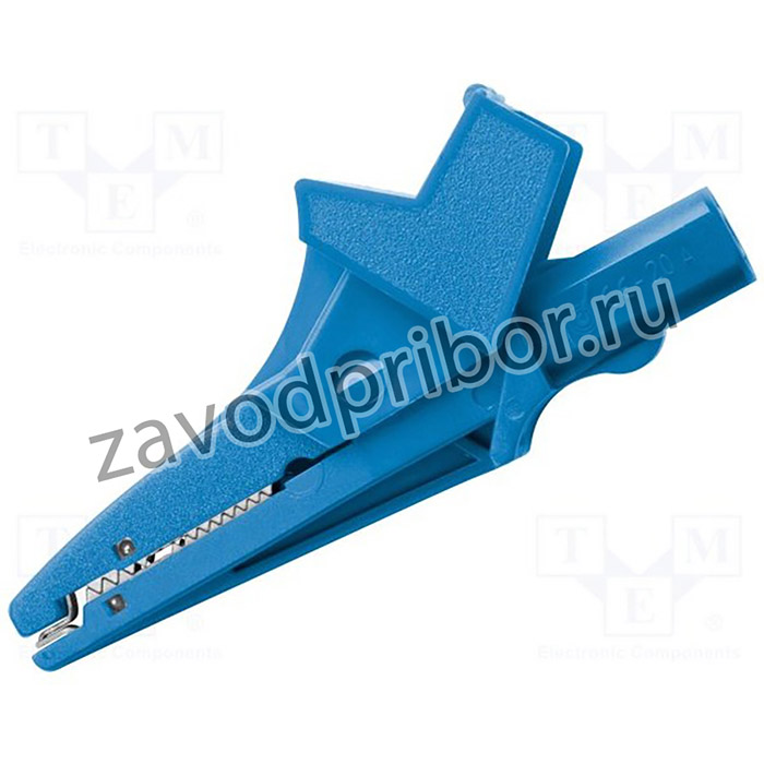 SAK6674-BL, Зажим "крокодил", 12А, 600ВDC, синий, Диап.захвата: макс.20мм