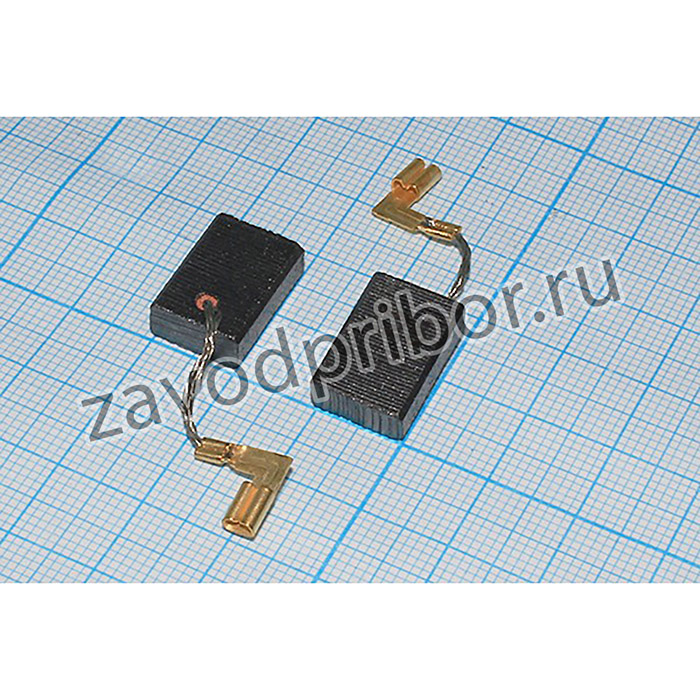 Двигатель щетка, 5,0x10x14, клемма/гнездо 2,8, угловая, CB325A; двиг щетка\ 5,0x10x14\клем/гн 2,8\угл\CB325A\