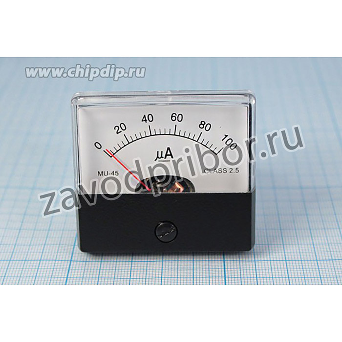 Измерительная головка 100мкА, 59x53мм 6308 гол А 59x53\ 100мкА\MU45\2,5\; гол А 59x53\ 100мкА\MU45\2,5\