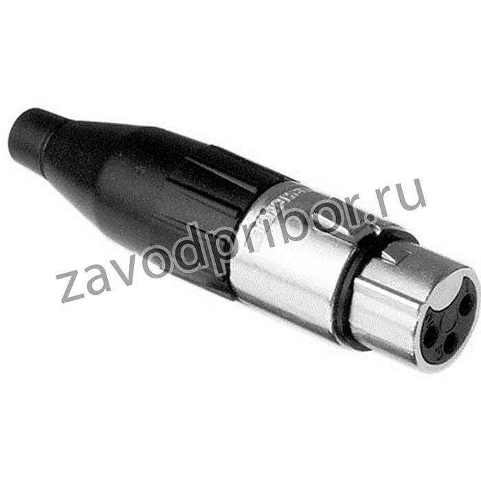 AC3F, Вилка, XLR, "мама", PIN: 3, прямой, на провод, пайка, луженые, 133В