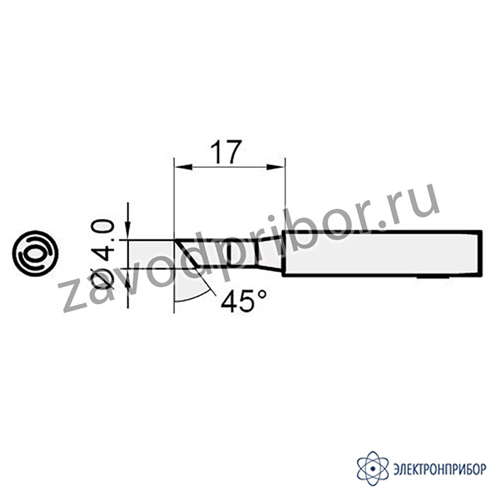 5SI-216N-4C — жало сменное (скос 45 градусов диаметр 4 мм)