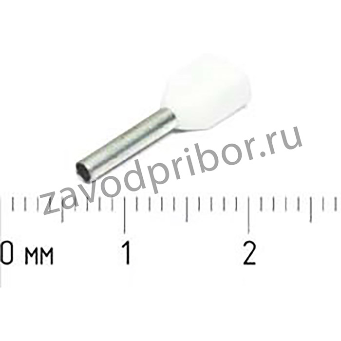 Наконечник кабельный 1,5x10, 2, Sx2-0,75, обжимной, бе, LT007510*2; клемма нак/каб 1,5x10\2\Sx2-0,75\ обж\бе\LT007510*2