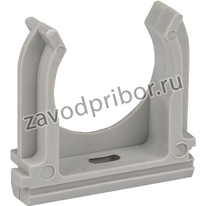 Держатель для труб (клипса) d40мм сер. (уп.30шт) Plast EKF derj-z-40n