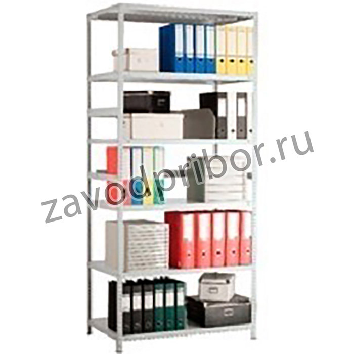 Стеллаж MS 220/100х40/6 (Размеры внешние (ВхШхГ) 2200х1000х400 мм, 6 полок, с единой стойкой) [S24199174602]