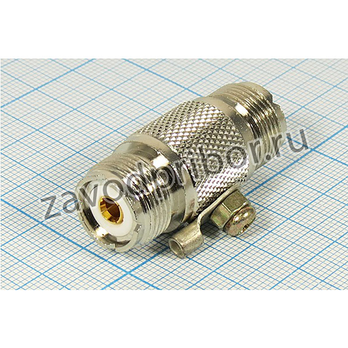 Переходник гнездо UHF - гнездо UHF - винт заземления; гн UHF-гн UHF\1T-винт заземления\[переход]