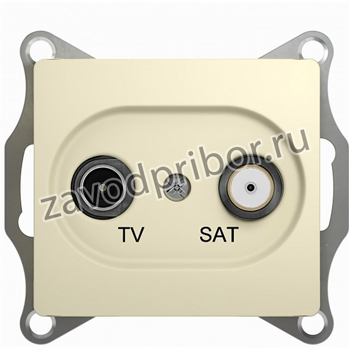 Systeme Electric Glossa Беж Розетка TV-SAT проходная 4DB