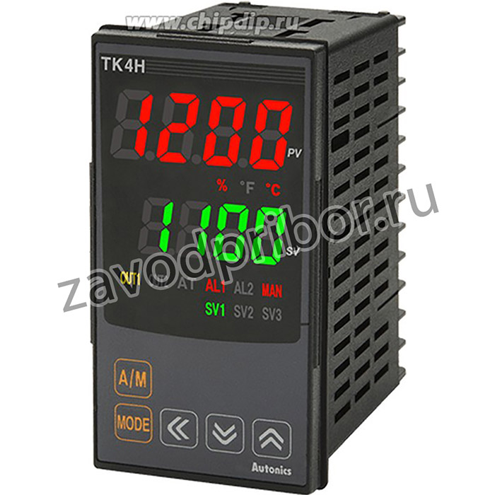 TK4H-14RR 100-240 VAC температурный контроллер (ПИД, 48х96 мм, 1 аварийный выход, 1 релейный контактный выход, релейный контактный выход 2)