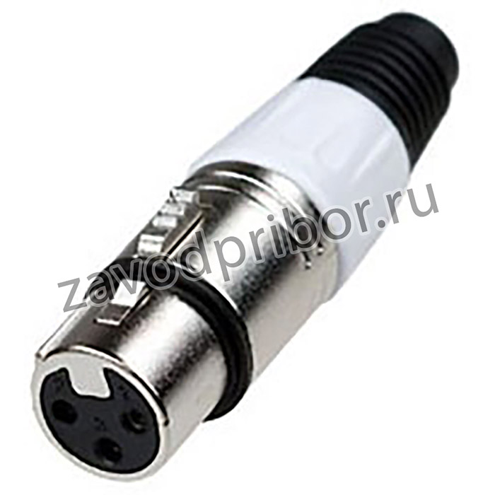 1-504 WT (XLR-MC-107), разъем XLR 3 контакта гнездо металл цанга на каб. бел.