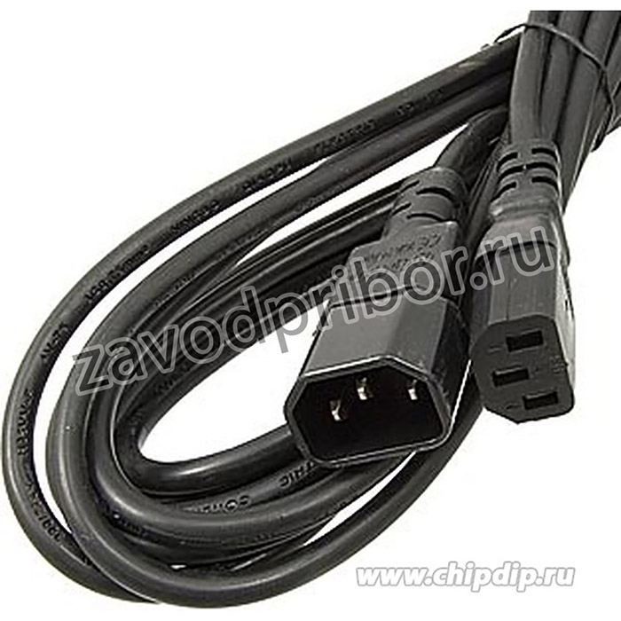 SCZ MALE-FEMALE 5M 3Х0.75, Шнур сетевой компьютер-монитор 5м