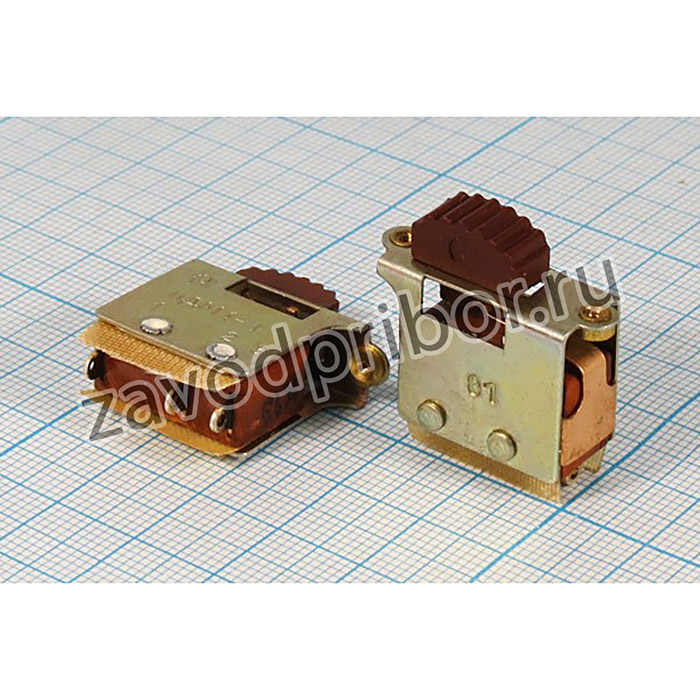 Переключатель движковый, 20x11h6.5, контакты 3C, 0.3А, 125В, SPDT, 2 отверстия M2.5, ПДМ1-1М