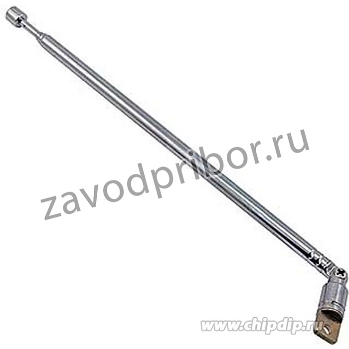 AST-15 D6MM S4 170-485MM, Антенна телескопическая d=6мм, 4 колена, 175/485мм, отверстие 3мм, поворотная