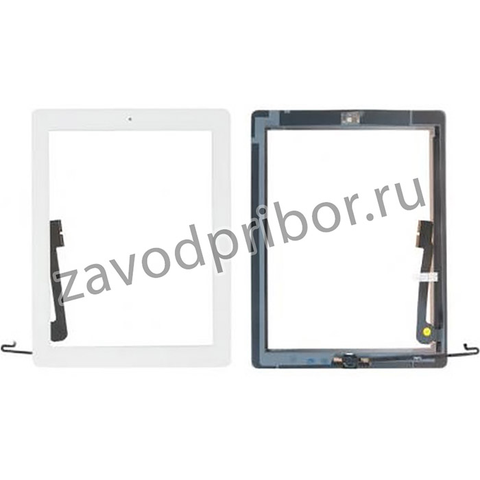 (iPad 4) тачскрин с кнопкой Home и клейкой лентой для Apple iPad 4, белый