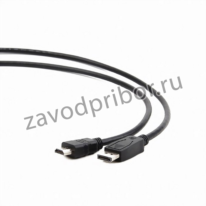 Кабель DisplayPort-HDMI Cablexpert CC-DP-HDMI-3M, 20M/19M, 3.0м, черный, экран, пакет {100}