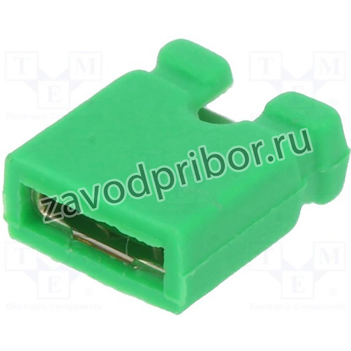 JUMPER-G, Перемычка, штыревое, "мама", открытая, 2,54мм, 1x2, зеленый