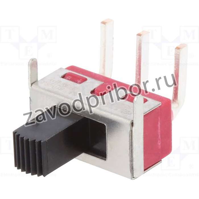 1101M2S4AQE2, Switch Slide ON None ON SPDT Side Slide 6A 250VAC 28VDC PC Pins Bracket Mount/Through Hole Bulk