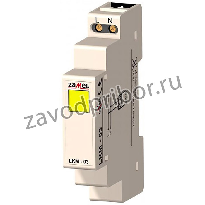 Zamel Сигнализатор световой желтый 230VAC IP20 на DIN рейку