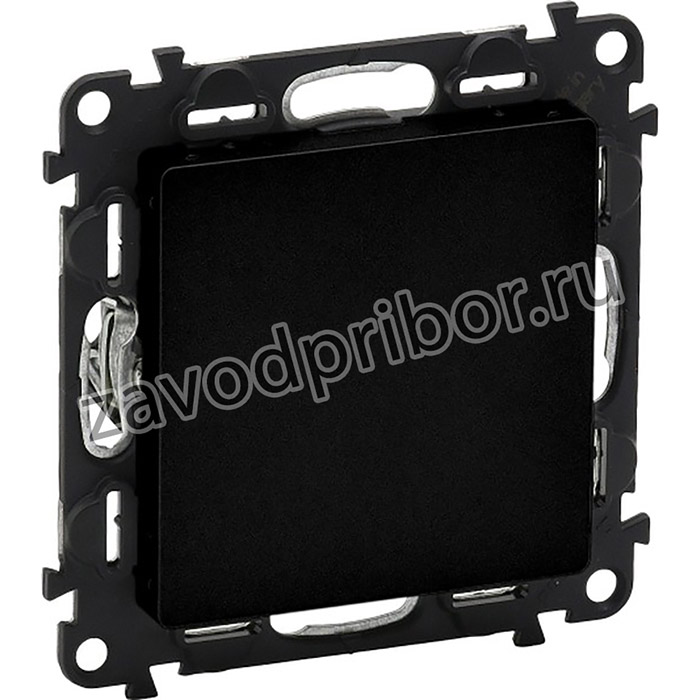 Legrand Valena LIFE. Заглушка с суппортом. С лицевой панелью. Антрацит.