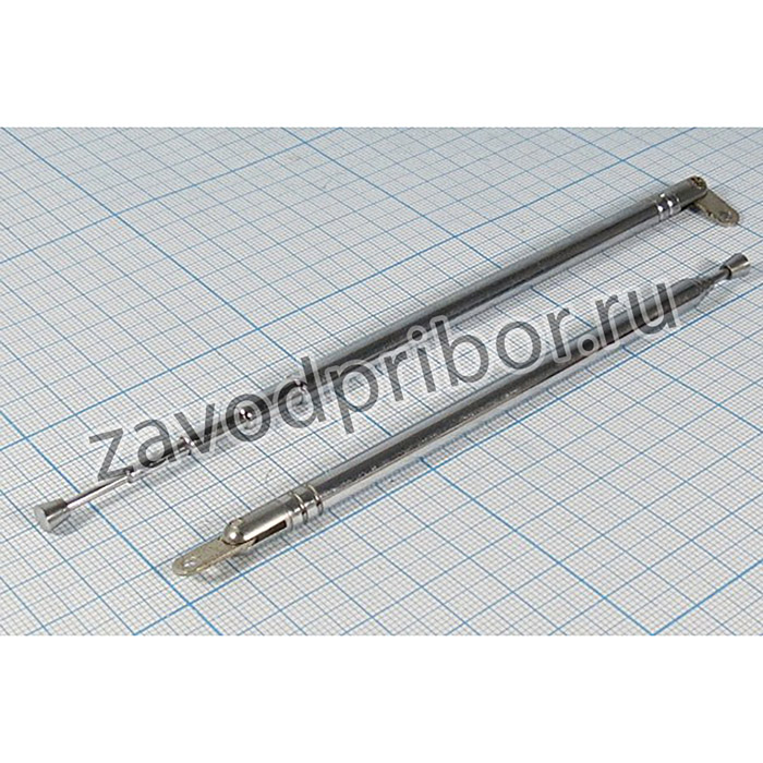 Антенна телескопическая, П 6,0x15,0x1,0/D 2,5, d 6, L134~437, 5 колен; ант т/скоп\П 6,0x15,0x1,0/D 2,5\d 6\L134~437\5\