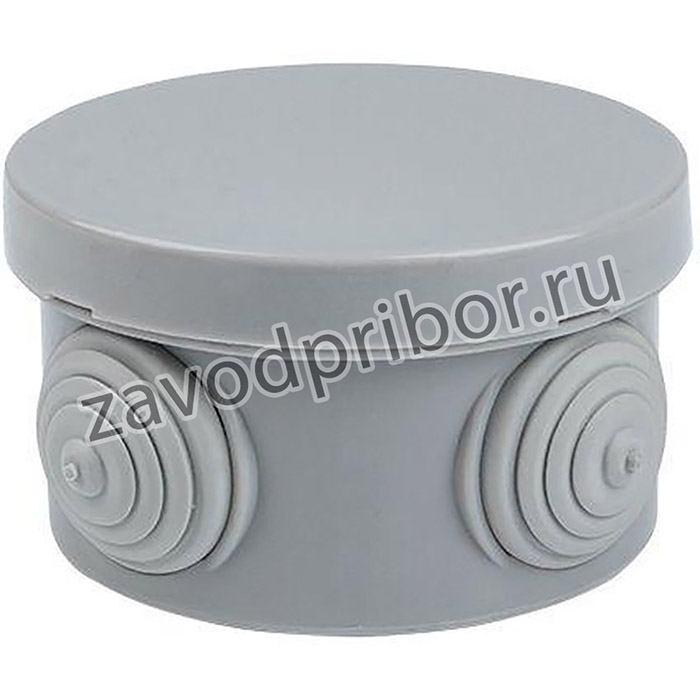 plc-kmr-040-038-r, Коробка распаячная КМР-040-038 с крышкой наружная 4 мембранных ввода IP54 розничный стикер