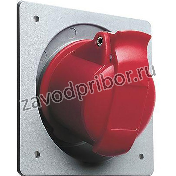 Розетка панельная 332RAU6 32А 3P+E 6ч с угловым унифицир. фланцем IP44 ABB 2CMA193274R1000