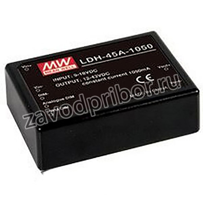 LDH-45B-350, DC/DC LED Driver, 44.1Вт, вх 18-32В, вых 21-126В/350мА, преобразователь для светодиодного освещения