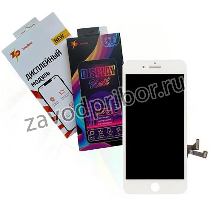 (iPhone 8 Plus) дисплей в сборе с тачскрином ZeepDeep PREMIUM для iPhone 8 plus, белый + прокладка-абсорбер