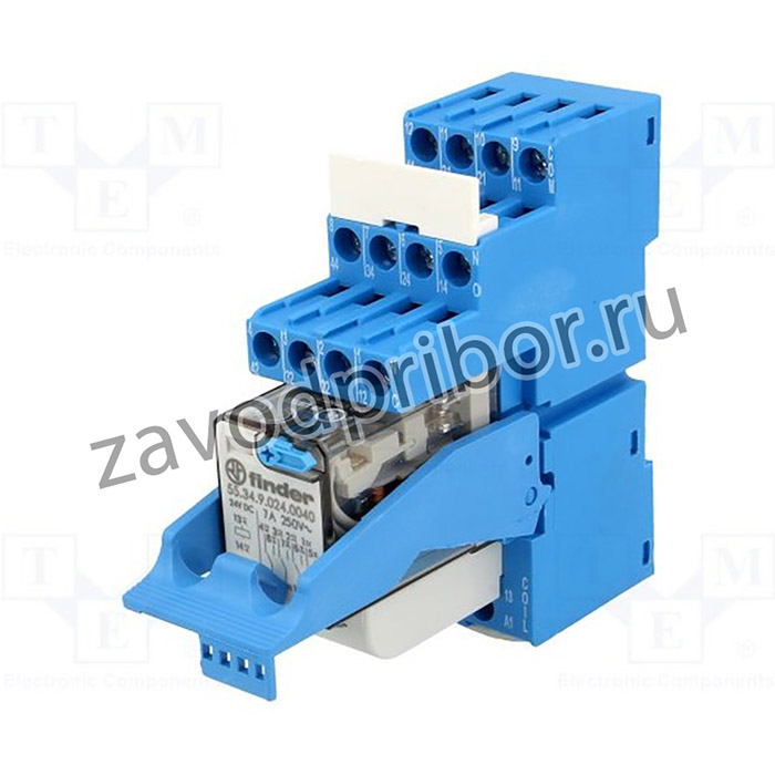 58.34.9.024.0050, Реле: интерфейсное, 4PDT, Uобмотки: 24ВDC, 7А, 7A/250ВAC, 7A/30ВDC