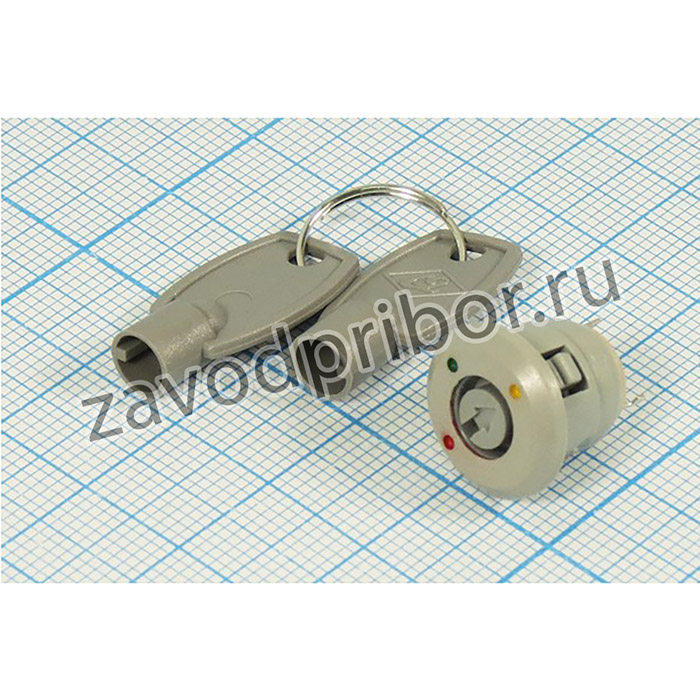 Переключатель замковый, контакты 3P, 0.5А, переключение OFF-ON-ON, зажимd11.5