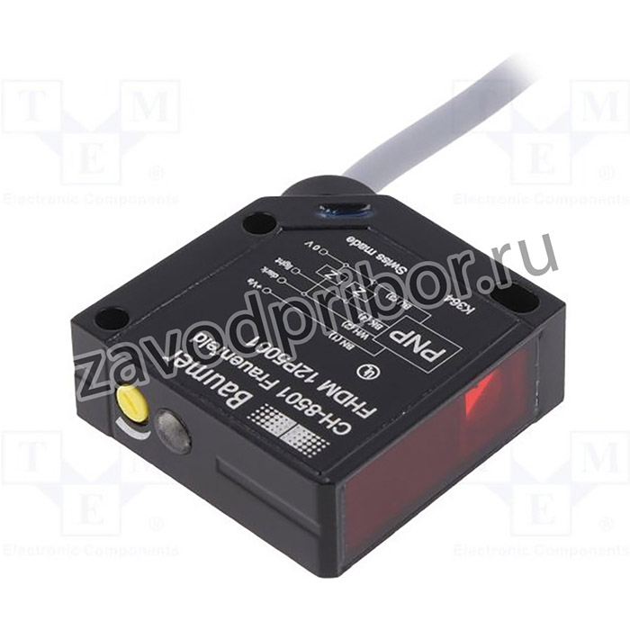 FHDM12P5001, Датчик: оптоэлектронный, Дальность: 15-300мм, PNP, отражательный