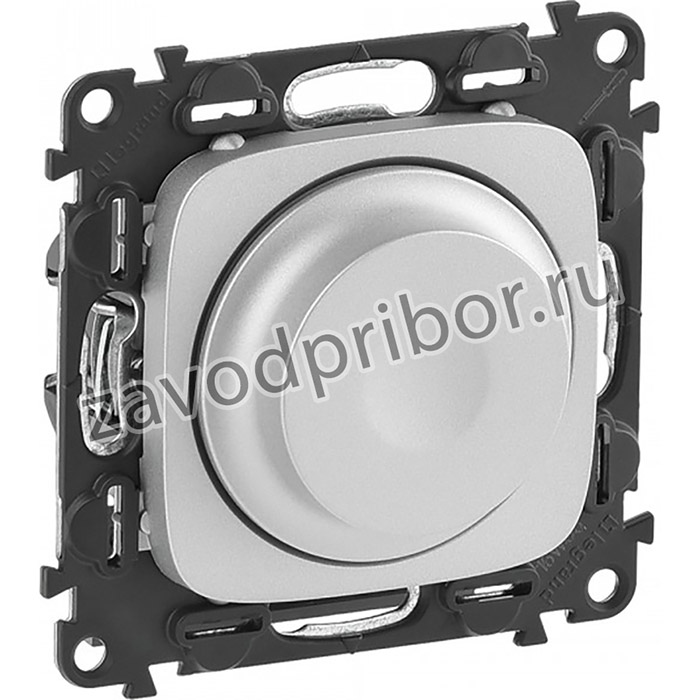 Legrand Valena ALLURE DIY Алюм Светорегулятор поворотный, 300Вт, универсальный, без нейтрали