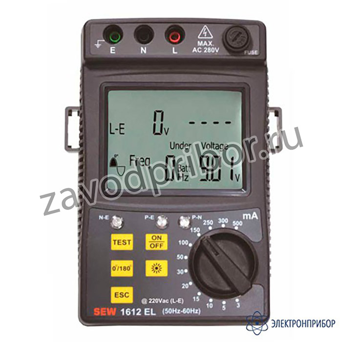 1612 EL — цифровой измеритель параметров устройств защитного отключения