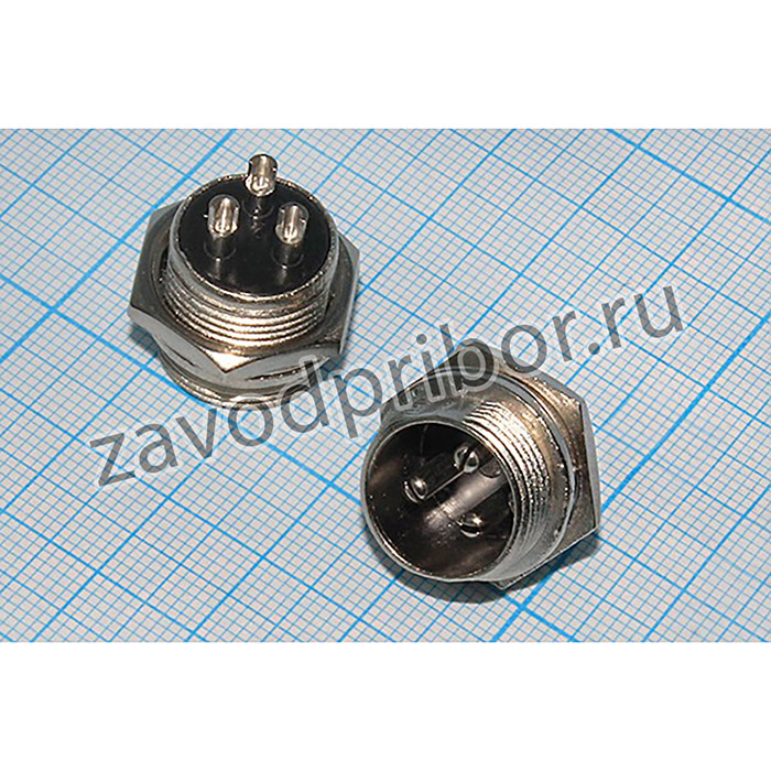 Штекер микрофонныйMIC16\3P\ пан\М16\\QGXZ16M-3B [MC903-3P]\; шт мик MIC16\3P\пан\ М16\\QGXZ16M-3B [MC903-3P]\