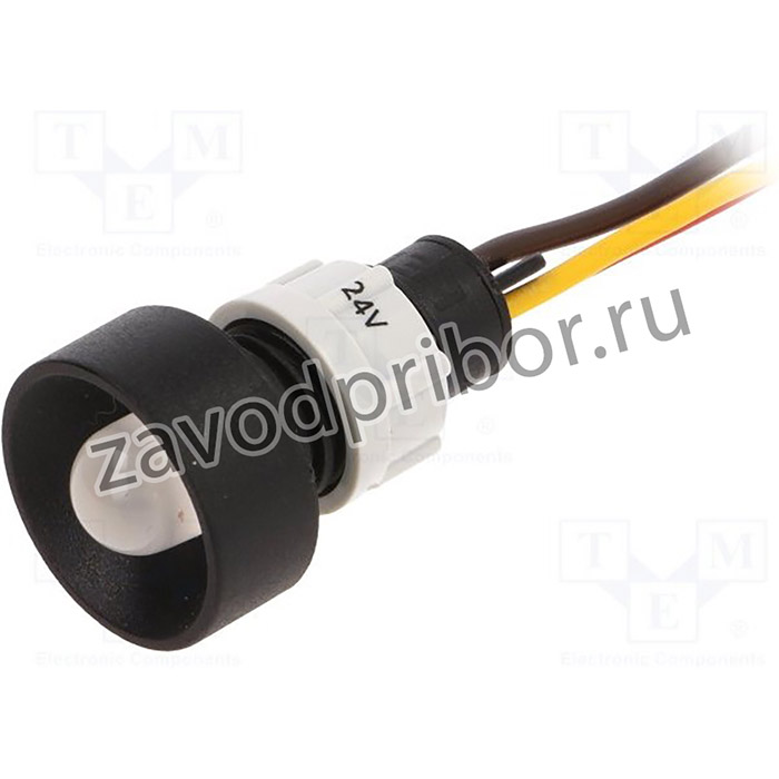 LRY-D10-24AC/DCWK, Индикат.лампа: LED, вогнутый, 24ВDC, 24ВAC, Отв: d13мм, IP40