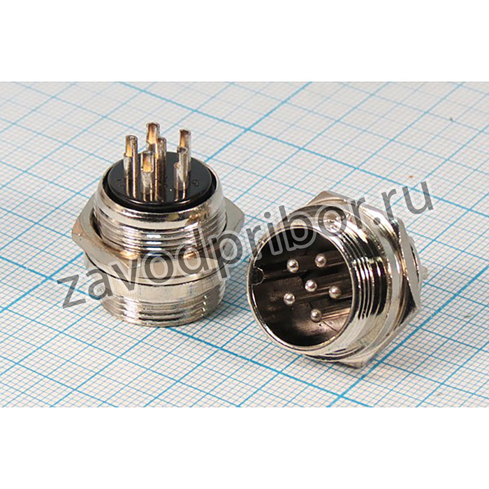 Штекер микрофонный MIC20\ 6P\пан\М19\\XS20JK6P- M[MS-DF-20-6]; шт мик MIC20\ 6P\пан\М19\\XS20JK6P- M[MS-DF-20-6]