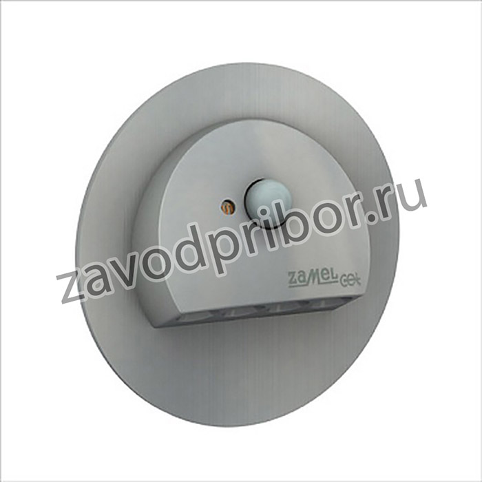 Zamel Светильник RUBI Алюминий/Хол.бел. в монт.коробку, 230V AC с датчиком движения