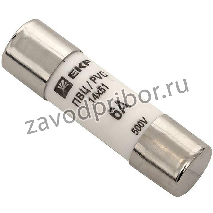 Вставка плавкая цилиндрическая ПВЦ 14х51 6А EKF pvc-14x51-6