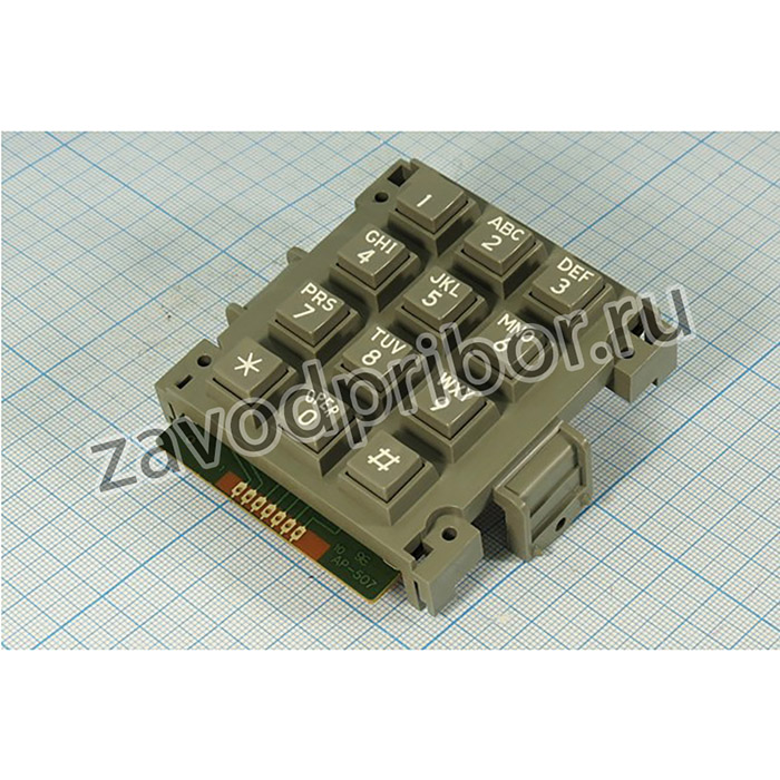 Клавиатура телефона, 3x4, 7C, серый/белый, AK-507-A-GGW; клав тлф\3x4\7C\сер/ бел\AK-507-A-GGW