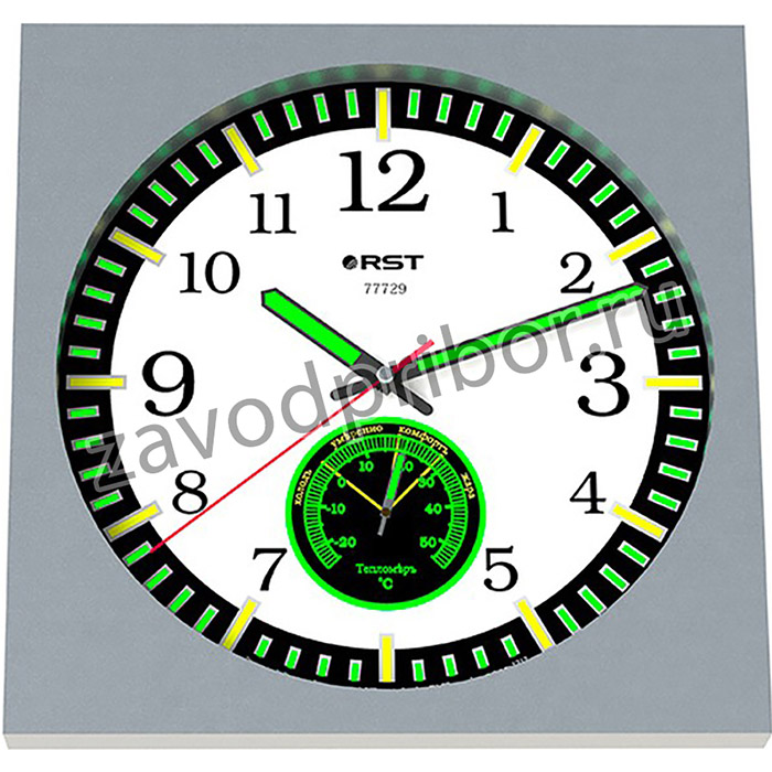 77729 Светящиеся настенные метеочасы, плавный ход, 25x25см. EAN 7316040777295