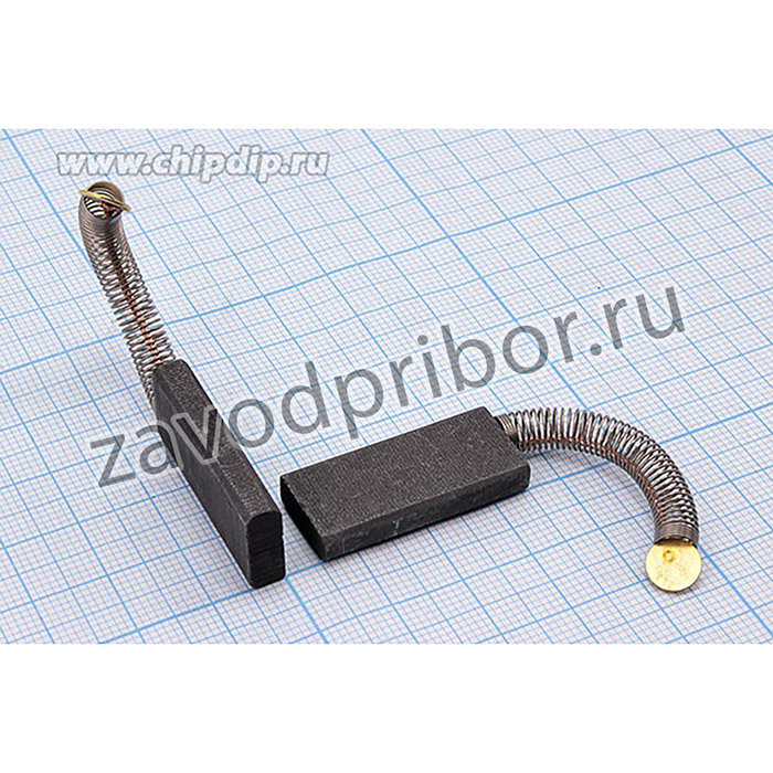 Щетка для двигателей, 5x13.5x30 мм, для пылесосов и импортных стиральных машин; двиг щетка\ 5,0x13,5x30\пруж/пятак d7\\