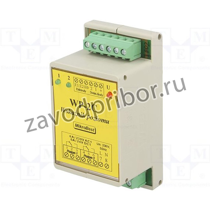 WP-2C, Модуль: реле контроля уровня, уровень проводящей жидкости, DIN