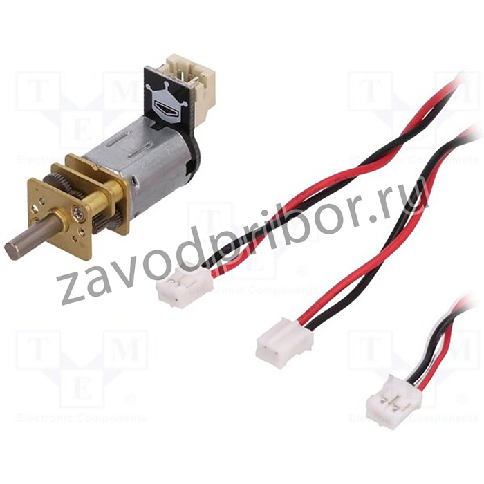 DF-FIT0467, Двигатель DC, с редуктором, 1-6ВDC, 30 1, Двусторон.вал нет, 40мА