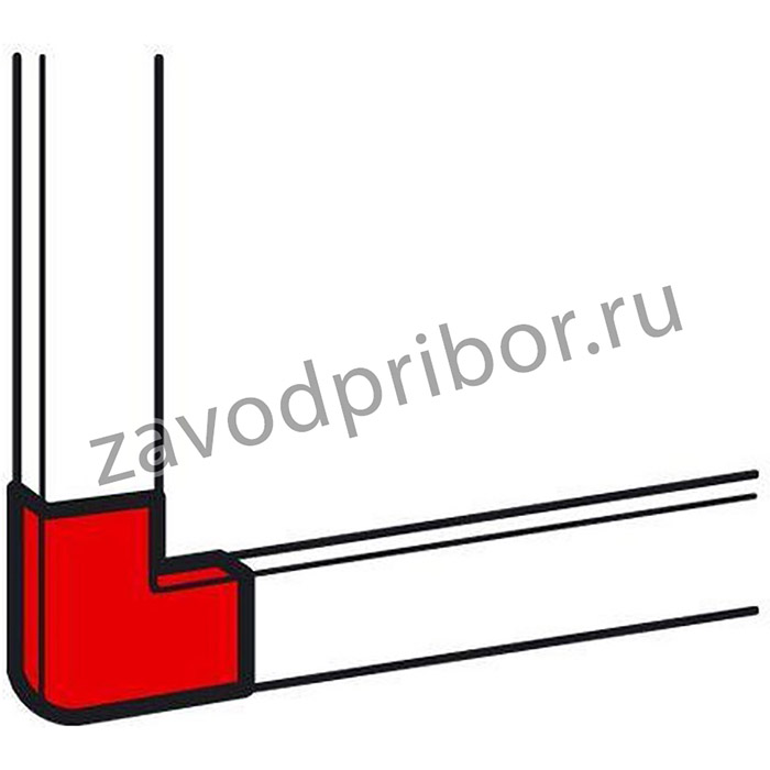 Угол плоский 16х16мм METRA Leg 638113