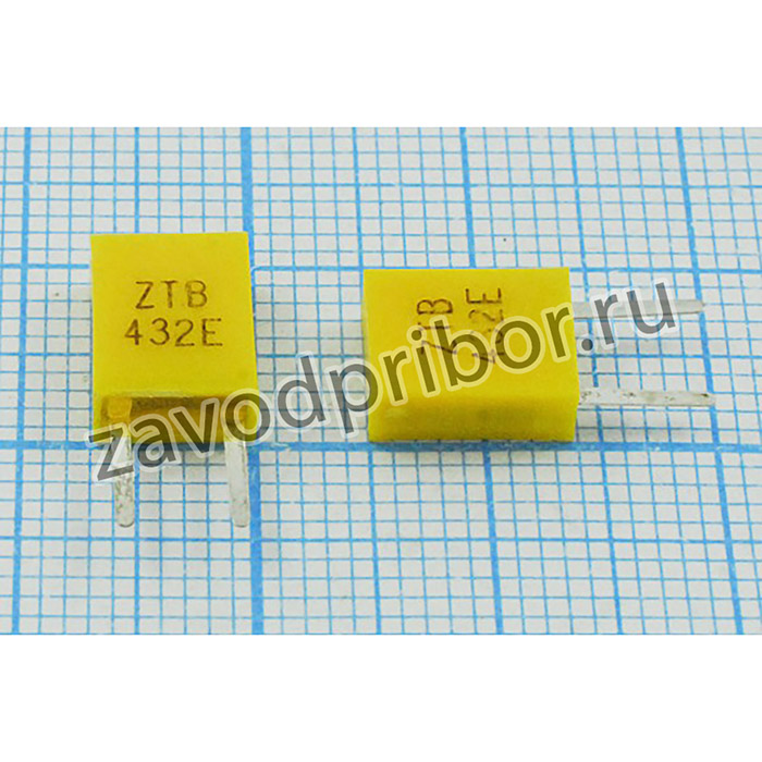 Кварцевый резонатор 432 кГц, корпус C07x4x09P2, точность настройки 3000 ppm, марка ZTB432E, 2P-2