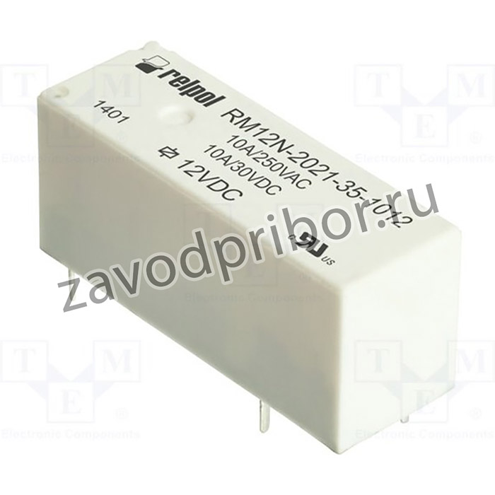RM12N2021351012, Реле электромагнитное, SPST-NO, Uобмотки 12ВDC, 8A/250ВAC, 10А