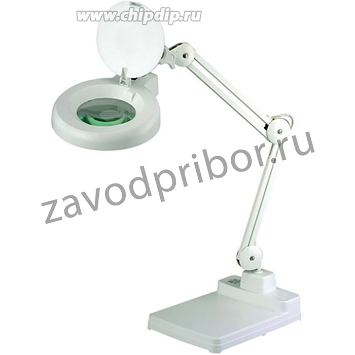 8066HLED-2BHC 3D Лампа-Лупа на подставке ( цвет белый, увеличение 175%, светодиоды)