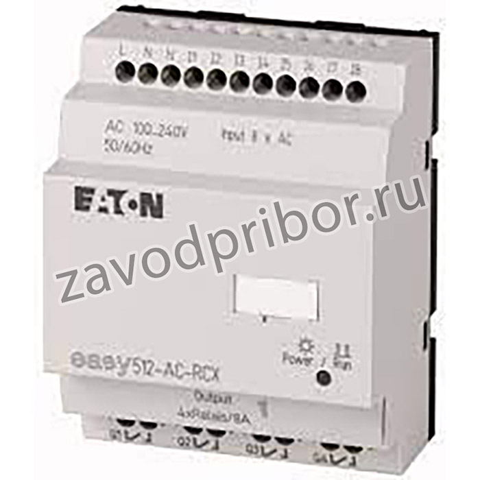Программируемый логический контроллер EASY512-AC-RCX, 115/240VAC, 8 цифр.вх., 4 рел.вых., таймер