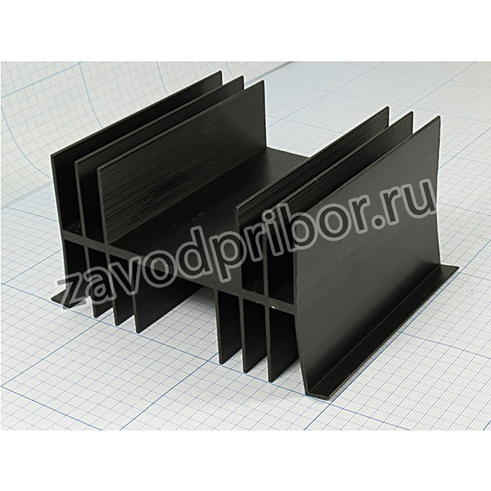 Радиатор охлаждения 100x123x 64, M01, Al, черный, HS135-100; охладитель 100x123x 64\M01\\Al\чер\HS135-100\