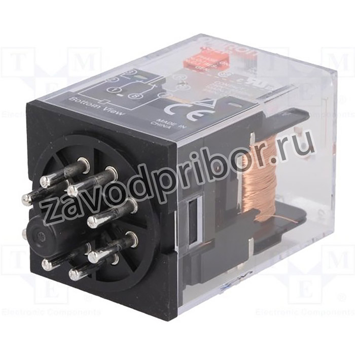 MKS2P-24AC, Реле: электромагнитное, DPDT, Uобмотки: 24ВAC, 10A/250ВAC, 10А